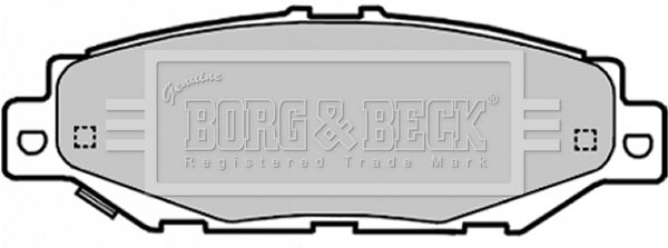 BORG & BECK stabdžių trinkelių rinkinys, diskinis stabdys BBP1701